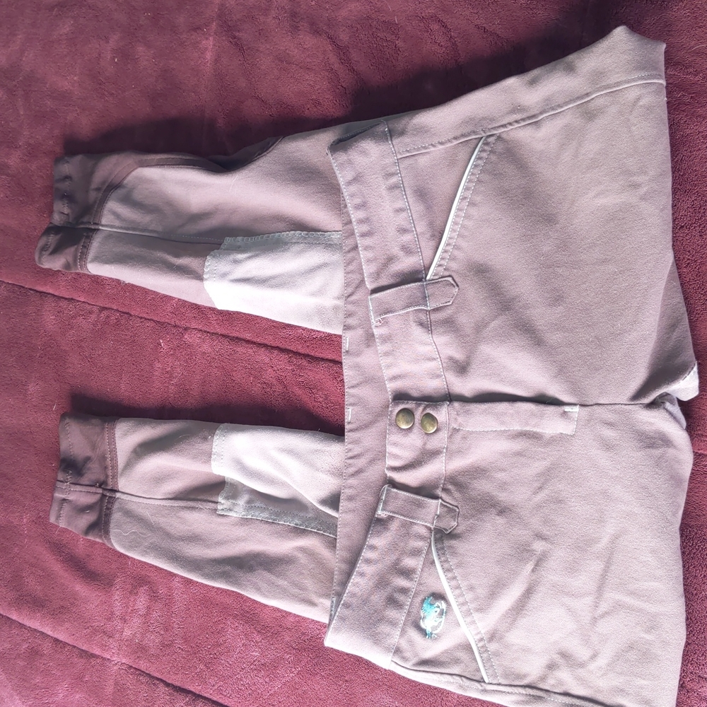 Piper by SmartPak riding breech, 32R, browns and light blue